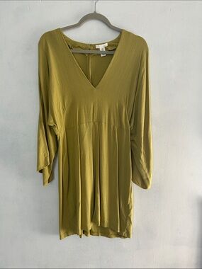Olive V-Neck Women’s Tunic Top